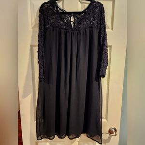 Worthington Black Dress with Lace